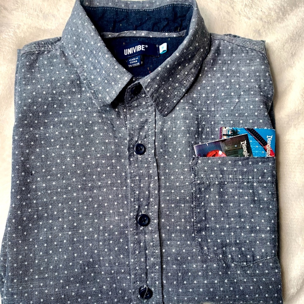 Boys Grey Button down dress shirt sz S
